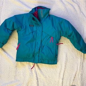 Double lined two for one, vintage Columbia puffer ski jacket w/duck feather down